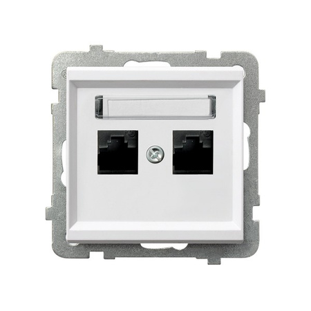 OSPEL SONATA GPK-2R/K/m/00 Gniazdo komputerowe podwójne, kat. 5e MMC