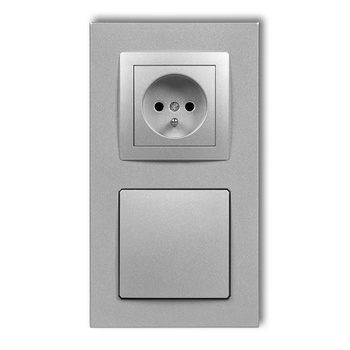 KARLIK DECO 7DGV-2  Gniazdo ssące odkurzacza centralnego z gniazdem pojedynczym z uziemieniem DECOvac