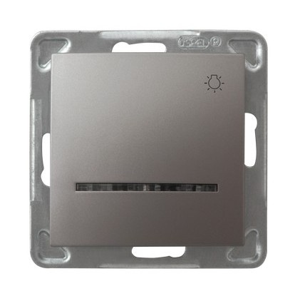 OSPEL IMPRESJA ŁP-5YS/m/23 Łącznik zwierny "światło" z podświetleniem niebieskim