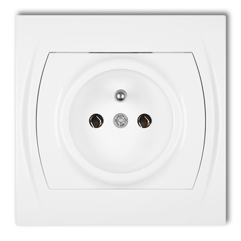 KARLIK LOGO LGP-1z Gniazdo pojedyncze z uziemieniem 2P+Z (bez przesłon torów prądowych)