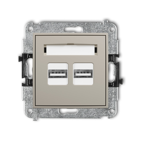 KARLIK MINI 60MCUSB-6 Mechanizm ładowarki USB podwójnej 2xUSB A, 15,5W max., 5V, 3.1A
