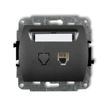 KARLIK TREND 11GT-1  Gniazdo telefoniczne pojedyńcze  1xRJ11