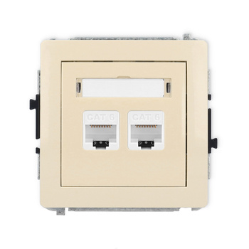 KARLIK DECO 1DGK-4  Gniazdo komputerowe podwójne 2xRJ45