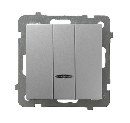 Ospel as ŁP-13GS/m/18 Łącznik potrójny z podświetleniem niebieskim