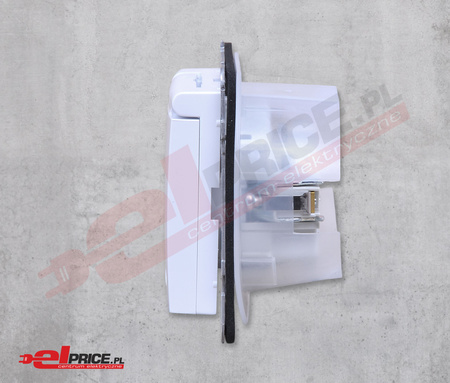 Ospel as gph-1gz/m/00/w gniazdo pojedyncze z uziemieniem brzyzgoszczelne ip44