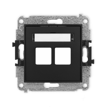 KARLIK MINI 12MGM-2P  Gniazdo multimedialne podwójnego bez modułu (standard Keystone)