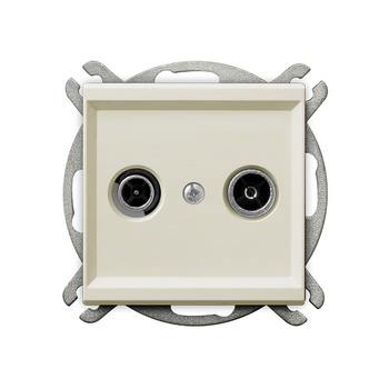 OSPEL SONATA GPA-16RP/m/27 Gniazdo RTV przelotowe 16-dB ecru