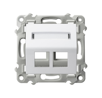 OSPEL SZAFIR GPK-2ZS/p/00 Obudowa gniazda podwójnego Keystone skośna