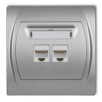 KARLIK LOGO 7LGK-2   Gniazdo komputerowe podwójne 1xRJ45