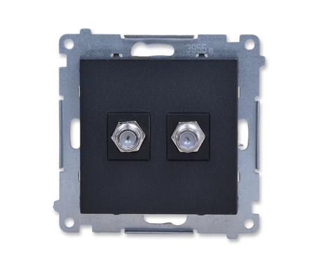 Kontakt Simon 55 tasf2.01/149 gniazdo antenowe typu f podwójne