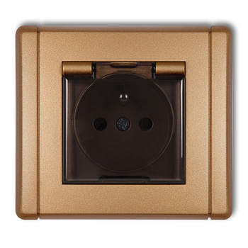 KARLIK FLEXI 8FGPB-1zdp  Gniazdo bryzgoszczelne z uziemieniem 2P+Z (klapka dymna