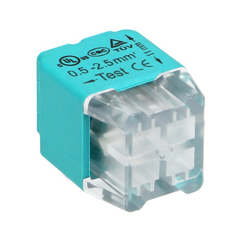 Złączka instalacyjna wciskana 4-przewodowa; na drut 0,75-2,5mm²; IEC 300V/24A; Blister 10 szt.