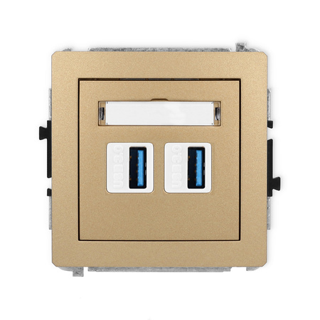 KARLIK DECO 8DGUSB-6 Gniazdo podwójne 2xUSB A-A 3.0