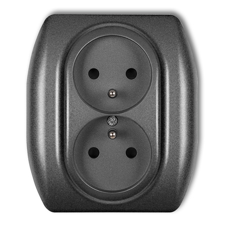 KARLIK TREND 11GP-2zp Gniazdo podwójne z uziemieniem 2x(2P+Z) (przesłony torów prądowych)