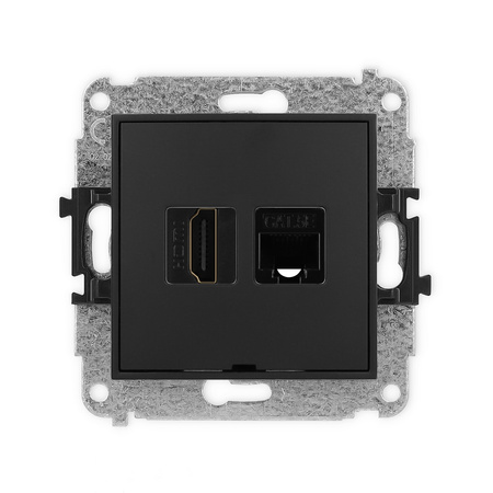KARLIK MINI 12MGHKBO  Gniazdo pojedyńcze  HDMI 2.0 + gniazda komp. poj. 1xRJ45