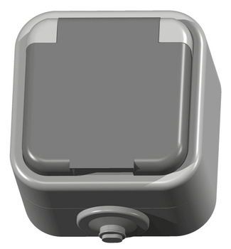 OSPEL DELFINA GNH-1DZ/30/w Gniazdo IP pojedyncze z uziemieniem