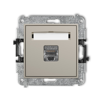 KARLIK MINI 60MGK-1e Mechanizm gniazda komputerowego pojedynczego 1xRJ45, kat. 5e, ekranowany, 8-stykowy