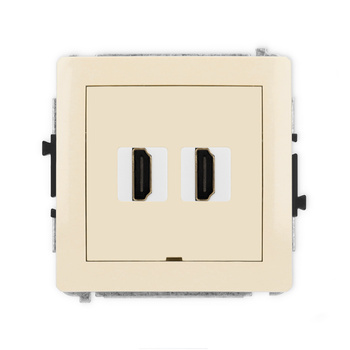 KARLIK DECO 1DHDMIBO-6 Mechanizm gniazda podwójnego HDMI 2.1, 8K, bez pola opisowego