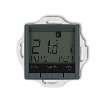 KARLIK MINI 28MRT-3.2 Mechanizm uniwersalnego elektronicznego tygodniowego regulatora temperatury (podświetlenie niebieskie)