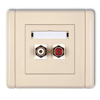 KARLIK FLEXI 1FGRCA-2  Gniazdo podwójne RCA (typu cinch - biały i czerwony