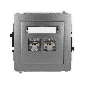 KARLIK DECO 11DGK-6  Gniazdo komputerowe podwójne 2xRJ45