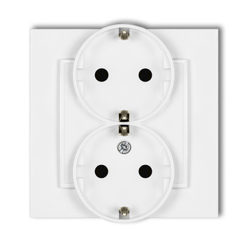 KARLIK MINI MGP-2sp Gniazdo podwójne z uziemieniem SCHUKO 2x(2P+Z) (przesłony torów prądowych)