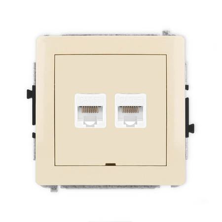 KARLIK DECO 1DGKBO-2  Gniazdo komputerowe podwójne 2xRJ45