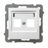 OSPEL AS GPK-2G/p/00 Obudowa gniazda podwójnego Keystone biały