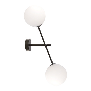 LAINA kinkiet, moc max.2x40W, E14, czarno-biały