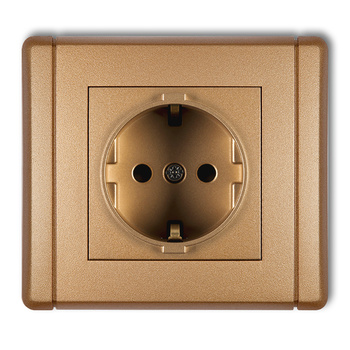 KARLIK FLEXI 8FGP-1sp  Gniazdo pojedyncze z uziemieniem SCHUKO 2P+Z (przesłony torów prądowych)