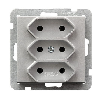 OSPEL SONATA GP-3R/m/38 Gniazdo potrójne EURO srebro