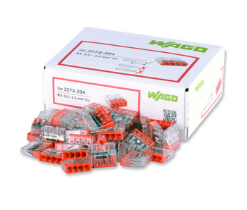 WAGO 2273-204 SZYBKOZŁACZKA NA DRUT 4x2,5 10 szt