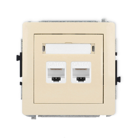 KARLIK DECO 1DGK-8  Gniazdo komputerowe podwójne 2xRJ45