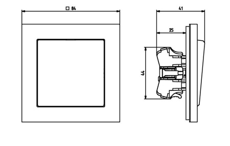 OSPEL SONATA ŁP-11R/m/00 Łącznik dwubiegunowy biały