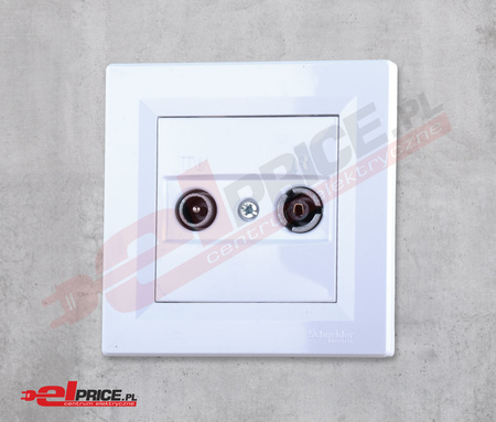 Schneider asfora eph3300121 gniazdo r-tv końcowe 1db