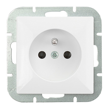 Gniazdo pojedyncze p/t 2P+Z Pearl, 16A, 250V, PT-16P, biały