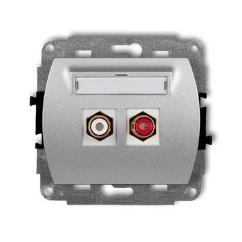 KARLIK TREND 7GRCA-2  Gniazdo podwójne RCA (typu cinch - biały i czerwony