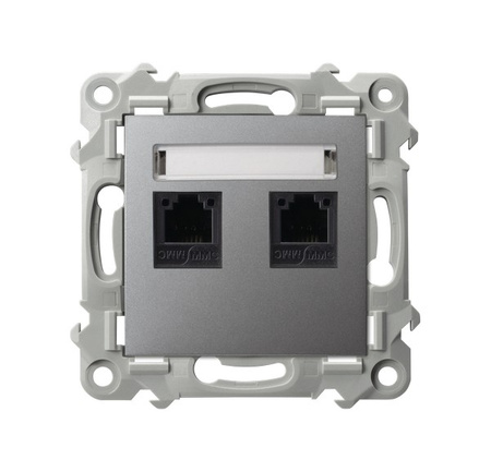 OSPEL SZAFIR GPT-2ZN/m/70 Gniazdo telefoniczne podwójne niezależne