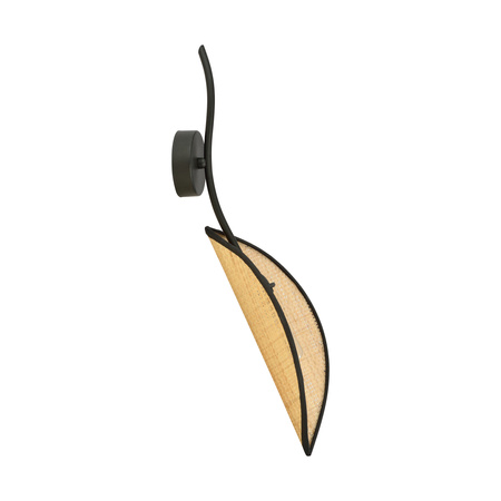 PETALO kinkiet, moc max.40W, E14, czarny-ratan