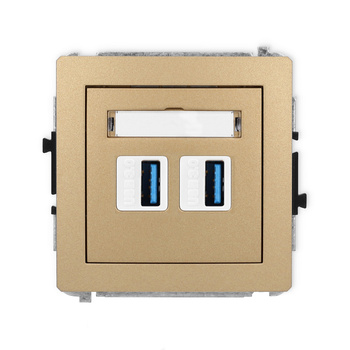 KARLIK DECO 8DGUSB-6  Gniazdo podwójne 2xUSB A-A 3.0