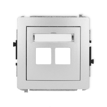 KARLIK DECO 7DGM-2P Gniazdo multimedialne podwójnego bez modułu (standard Keystone)