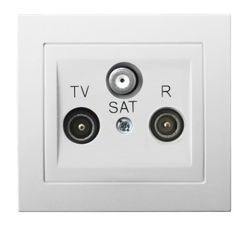 OSPEL KIER GPA-WS/00 Gniazdo RTV-SAT końcowe biały