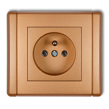 KARLIK FLEXI 8FGP-1z  Gniazdo pojedyncze z uziemieniem 2P+Z (bez przesłon torów prądowych)