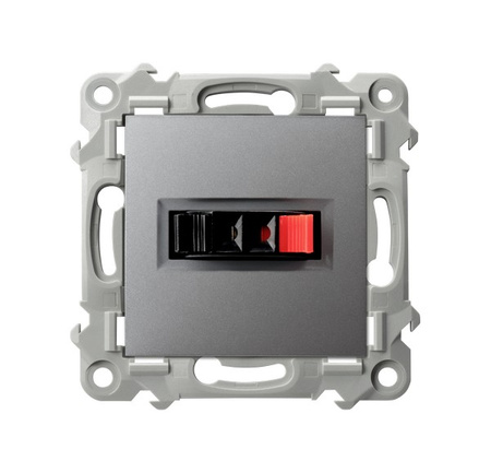 OSPEL SZAFIR GG-1Z/m/70 Gniazdo głośnikowe pojedyncze szary