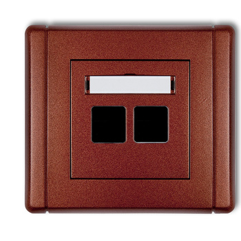 KARLIK FLEXI 9FGM-2P  Gniazdo multimedialne podwójne bez modułu (standard Keystone)