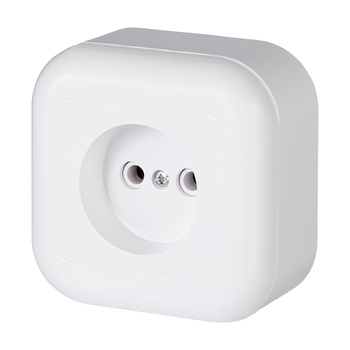 Gniazdo pojedyncze n/t 2p 16A, 250V, FAN, biały