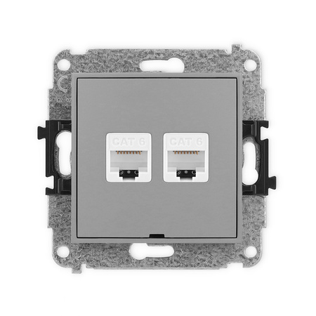 KARLIK ICON 27IGKBO-4 Gniazdo komputerowe podwójne 2xRJ45