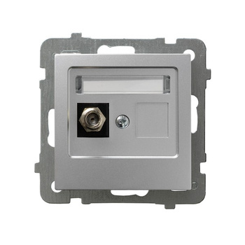 OSPEL AS GPA-1GF/m/18 Gniazdo antenowe typu F pojedyncze srebro