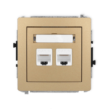 KARLIK DECO 8DGK-4  Gniazdo komputerowe podwójne 2xRJ45