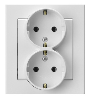 OSPEL SONATA GP-2RS/00 Gniazdo podwójne z/u schuko kompletne